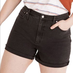 Madewell black jean shorts